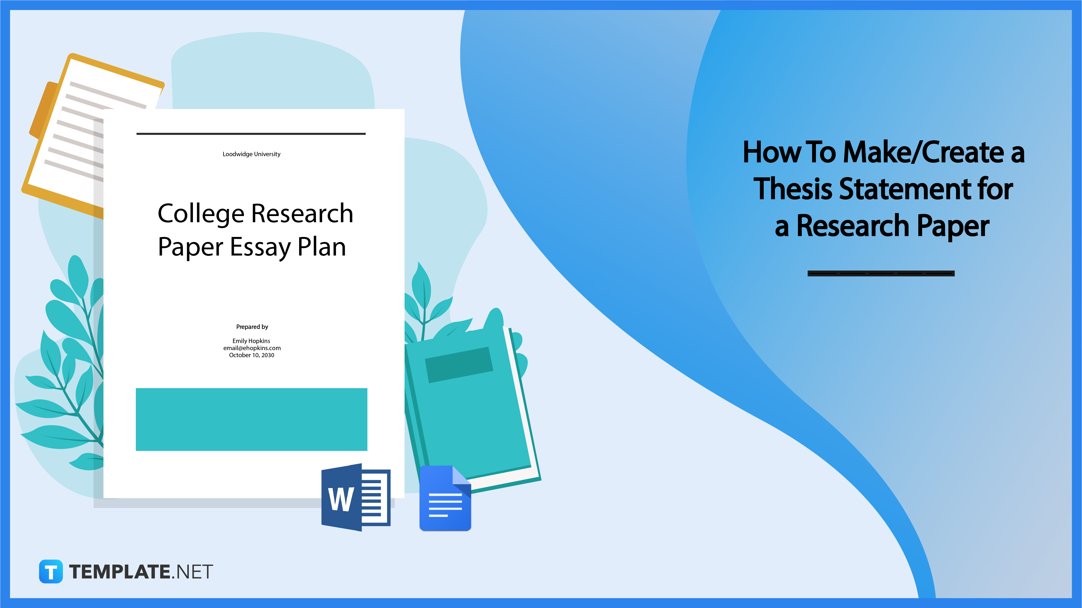 research paper thesis creator