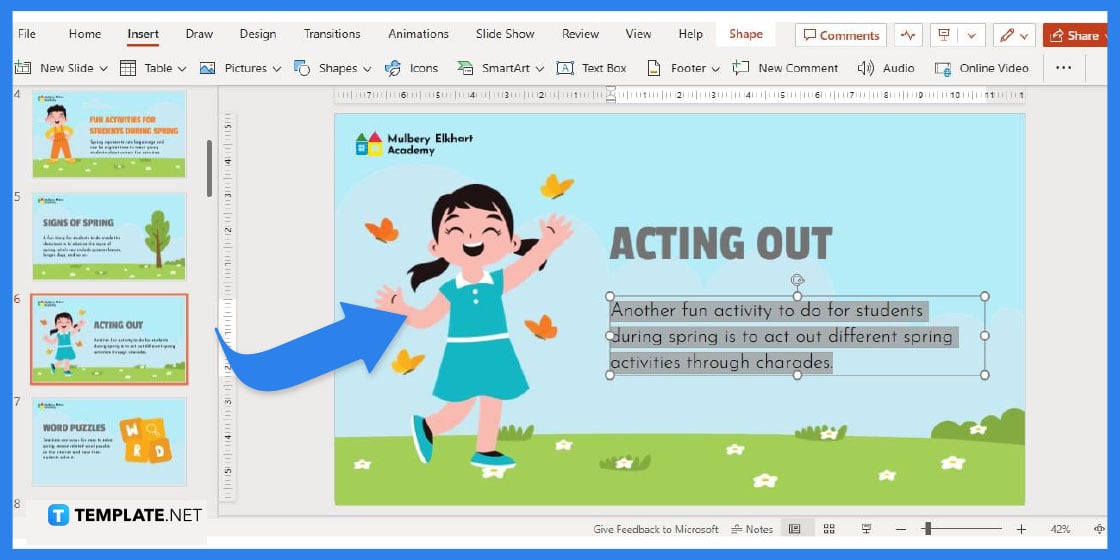 comment créer une présentation de printemps dans l'exemple de modèle Microsoft PowerPoint 2023 étape