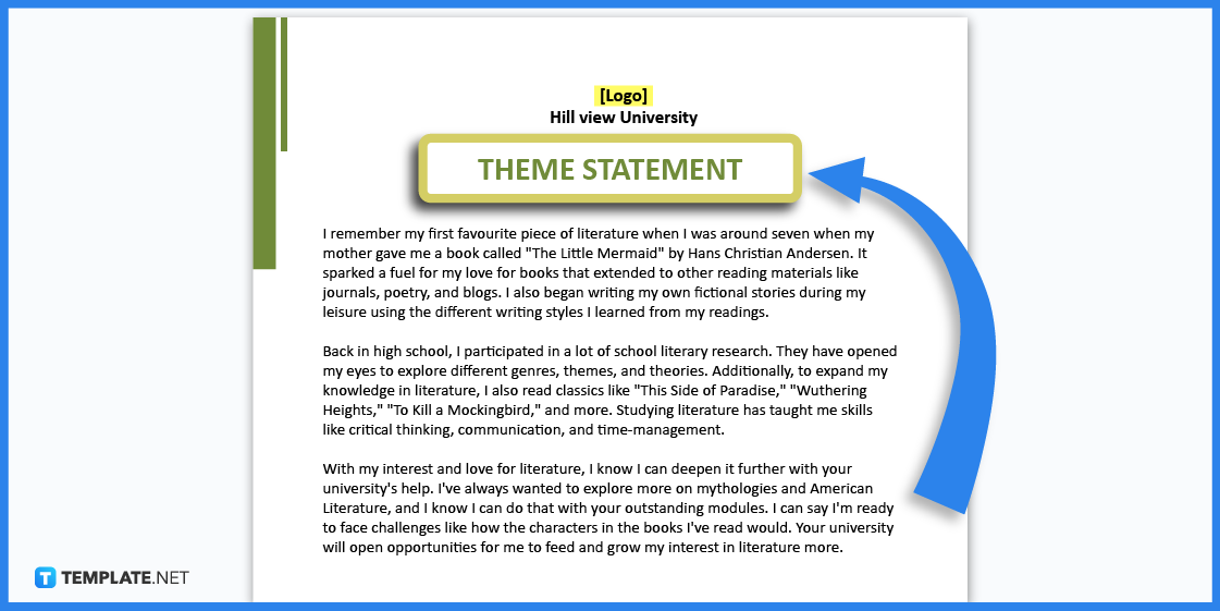 how to build a theme statement step