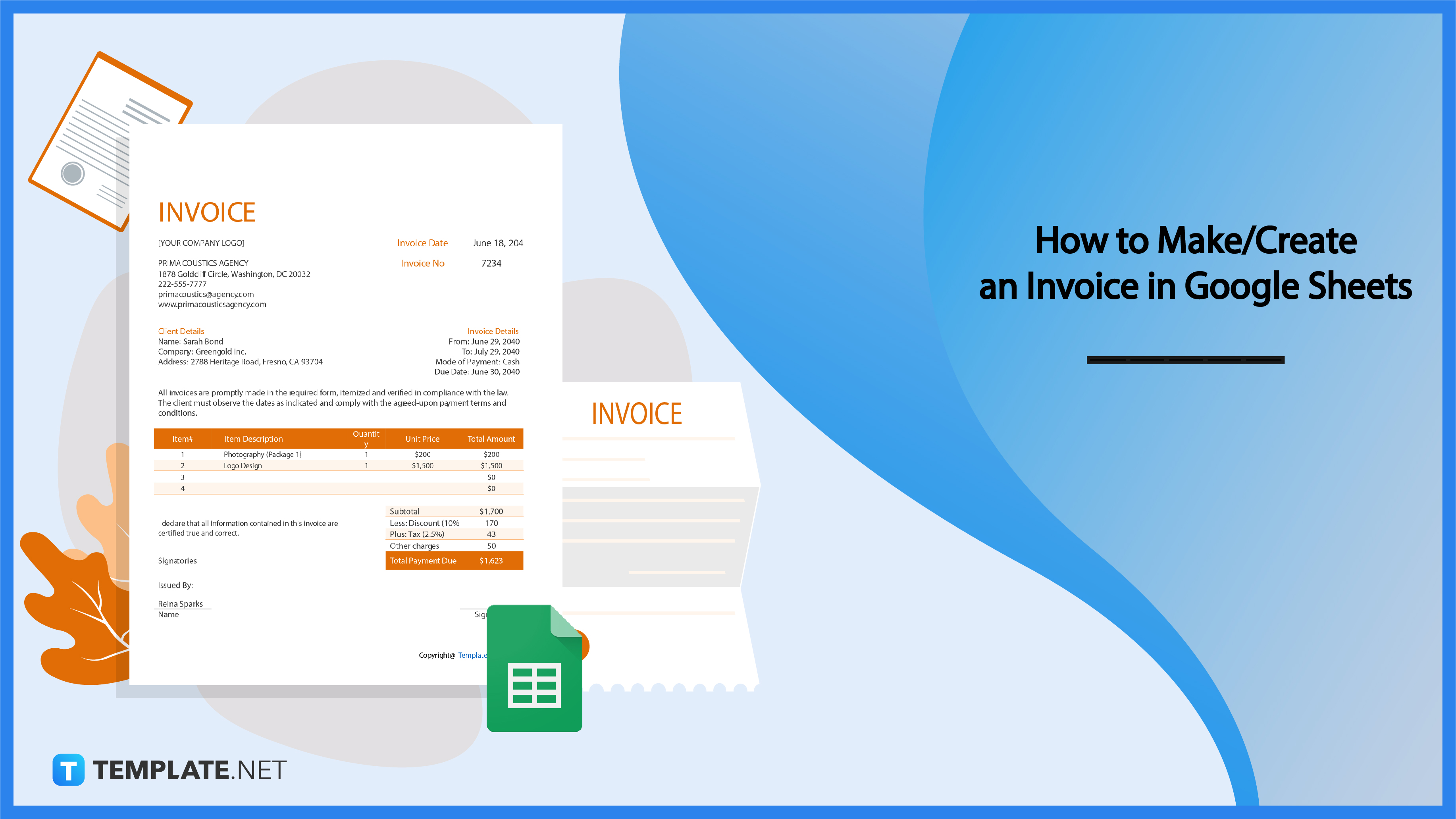 How To Make Create An Invoice In Google Sheets Templates Examples 2023