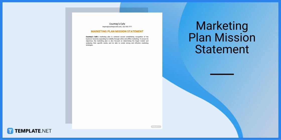 marketing plan mission statement template