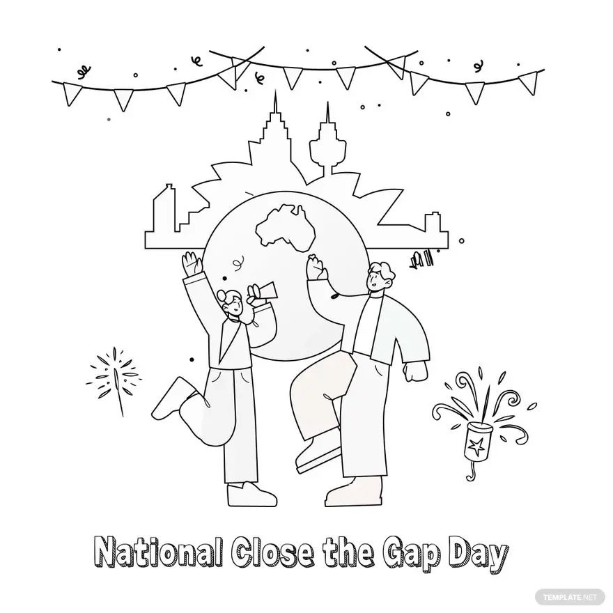 national close the gap day drawing vector ideas and examples