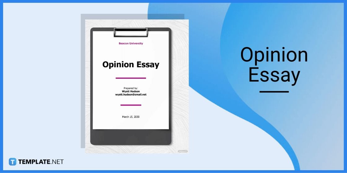 opinion essay template