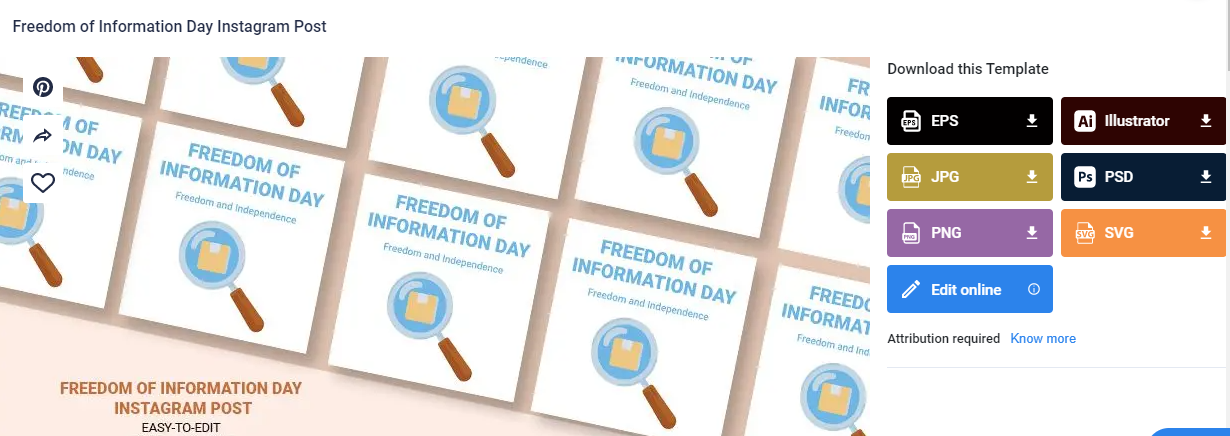 pick out a freedom of information day instagram post
