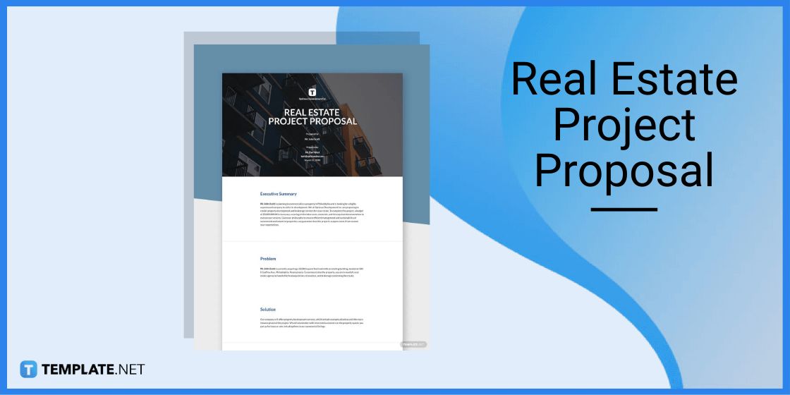 real estate project proposal template