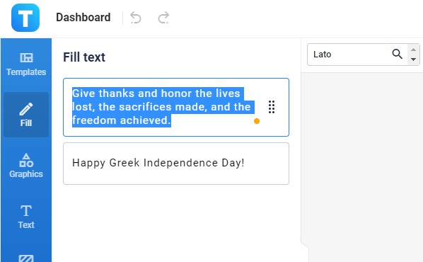 share your greek independence day message