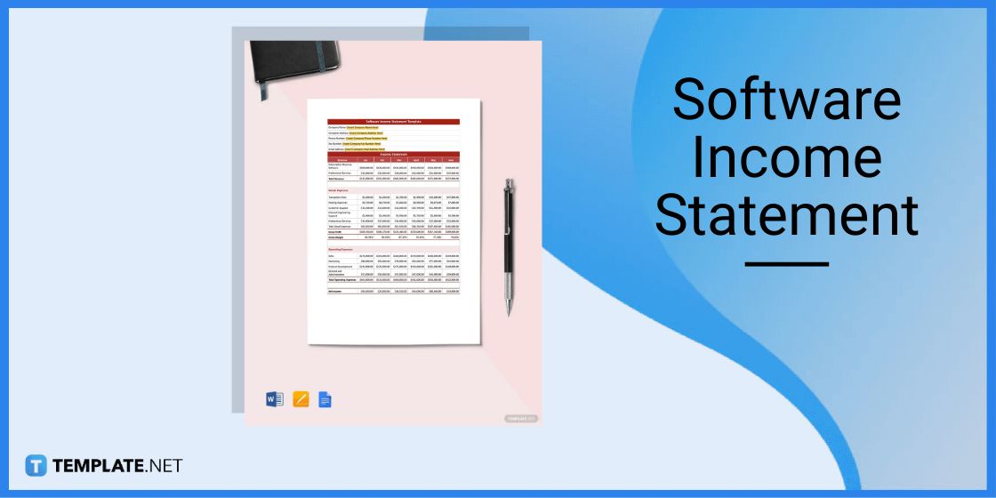 software income statement template
