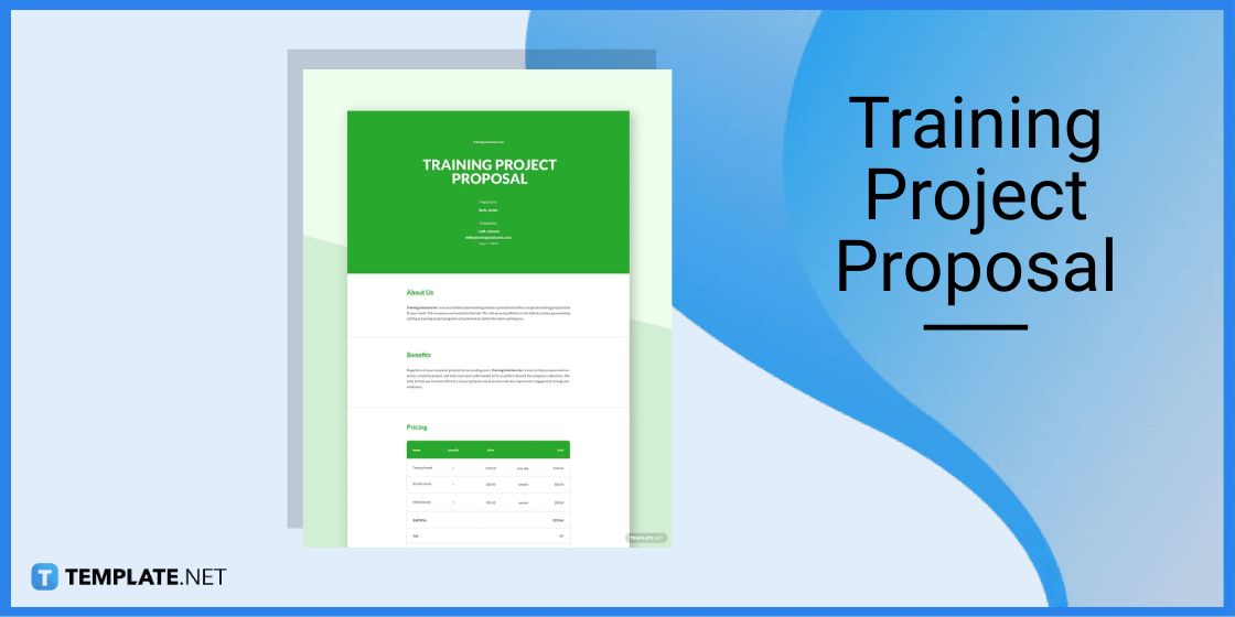 training project proposal template
