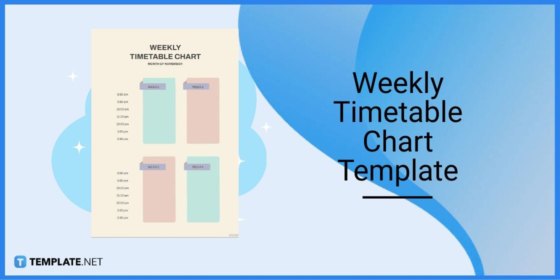 weekly timetable chart template