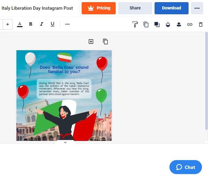 download the customized instagram post image