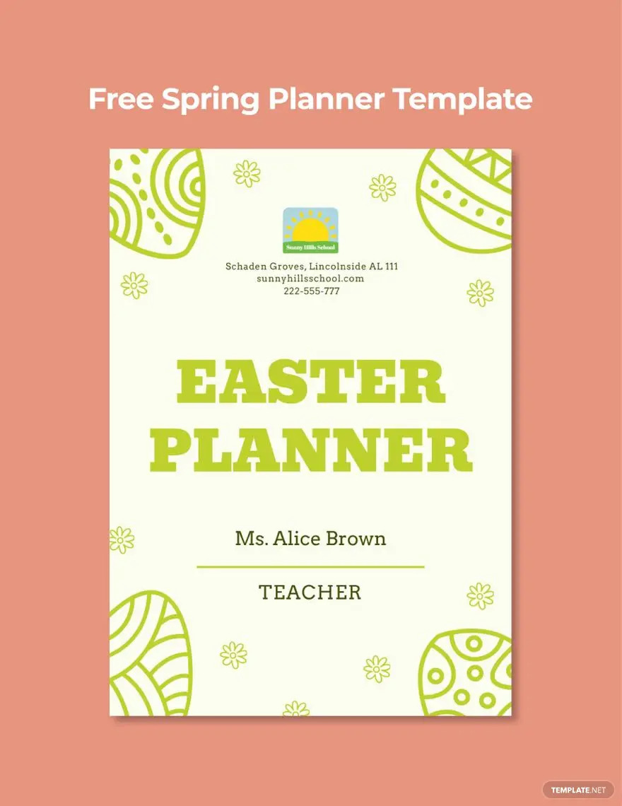 exemples d'idées de planificateur de Pâques