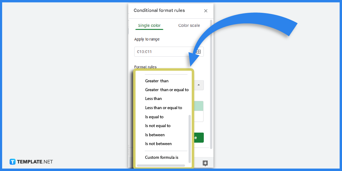 how to add conditional formatting in google sheets step
