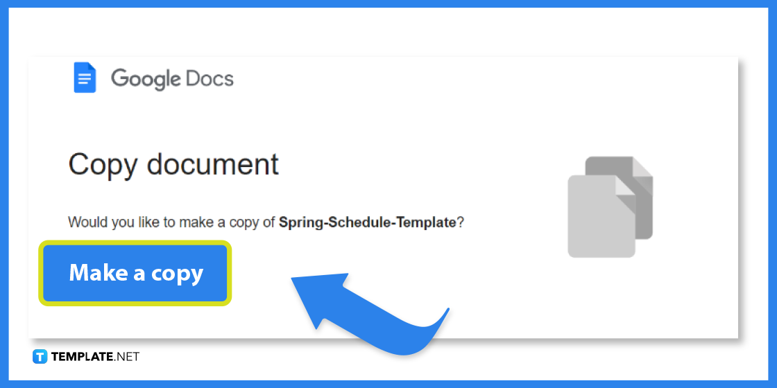 comment créer un calendrier de printemps dans l'exemple de modèle google docs 2023 étape
