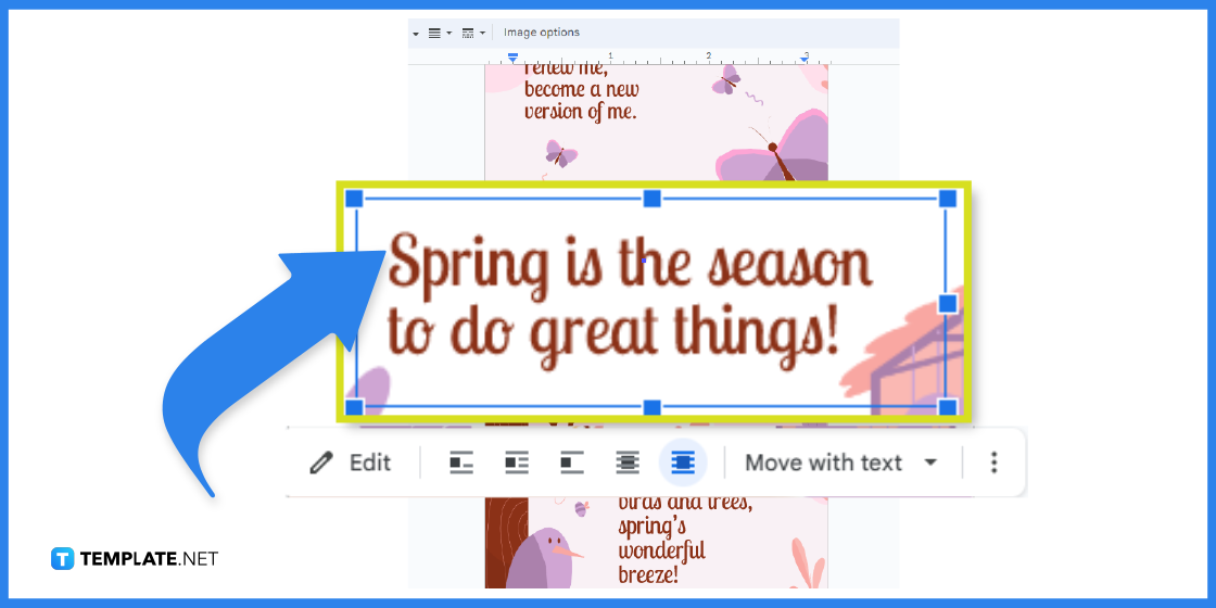 how to create spring affirmation card in google docs template example step 10