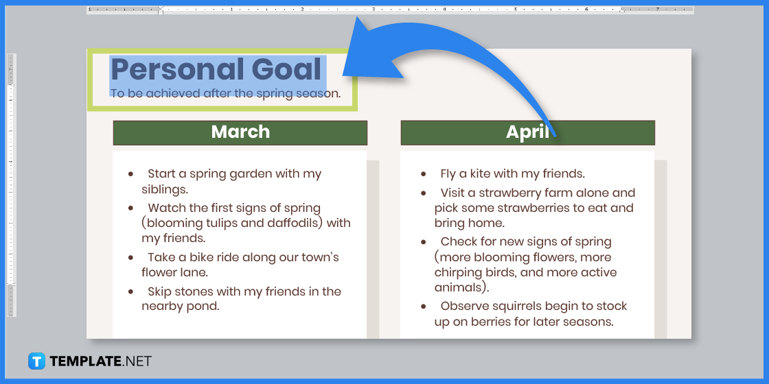 how to create spring goals in microsoft word template example 2023 step