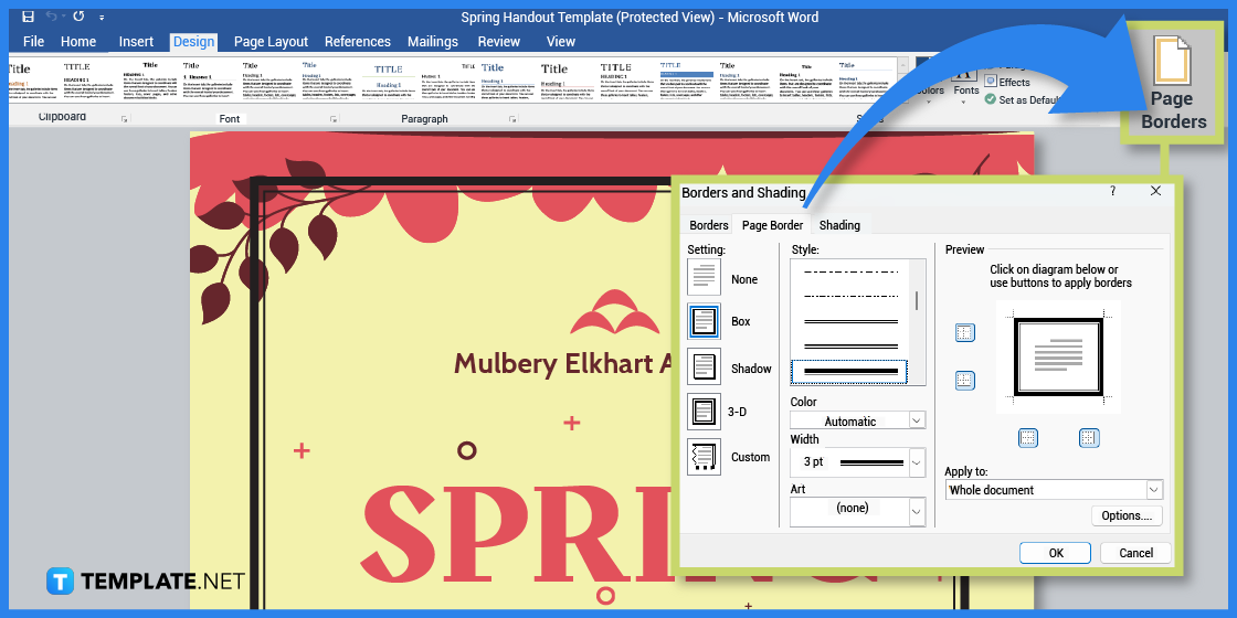 how to create spring handout in microsoft word template example 2023 step