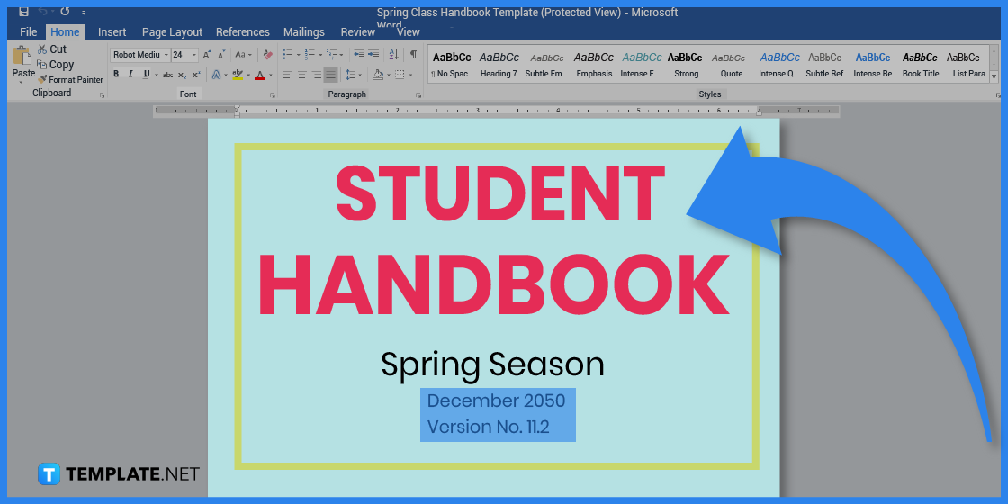 how to create a spring class handbook in microsoft word template example 2023 step