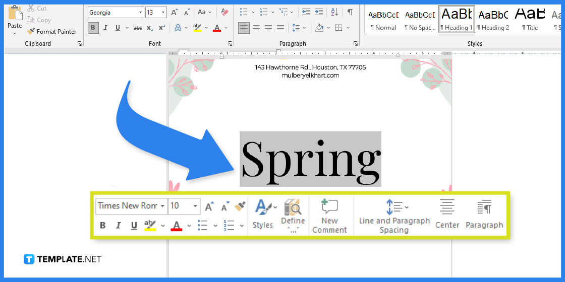 comment créer un planificateur de printemps dans l'exemple de modèle Microsoft Word 2023 étape