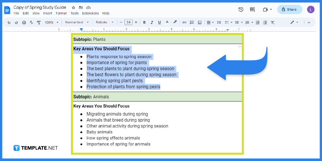 how to create a spring study guide in google docs template example 2023 step