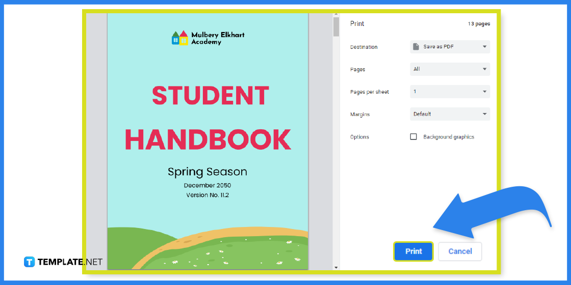 how to create e a spring class handbook in google docs template example 2023 step
