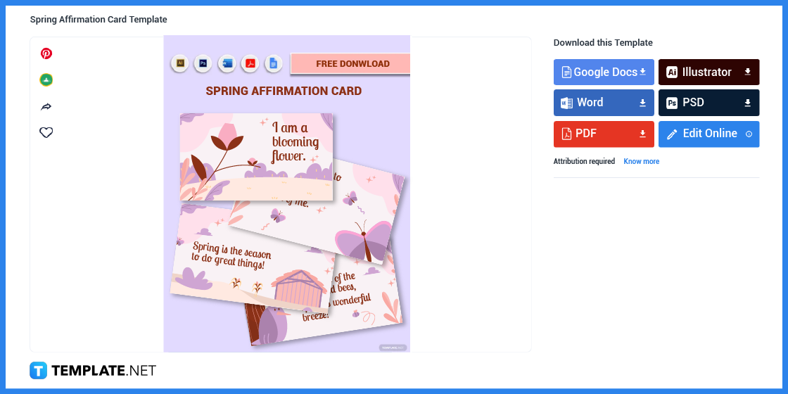 how to make spring affirmation card in microsoft word template example 2023 step