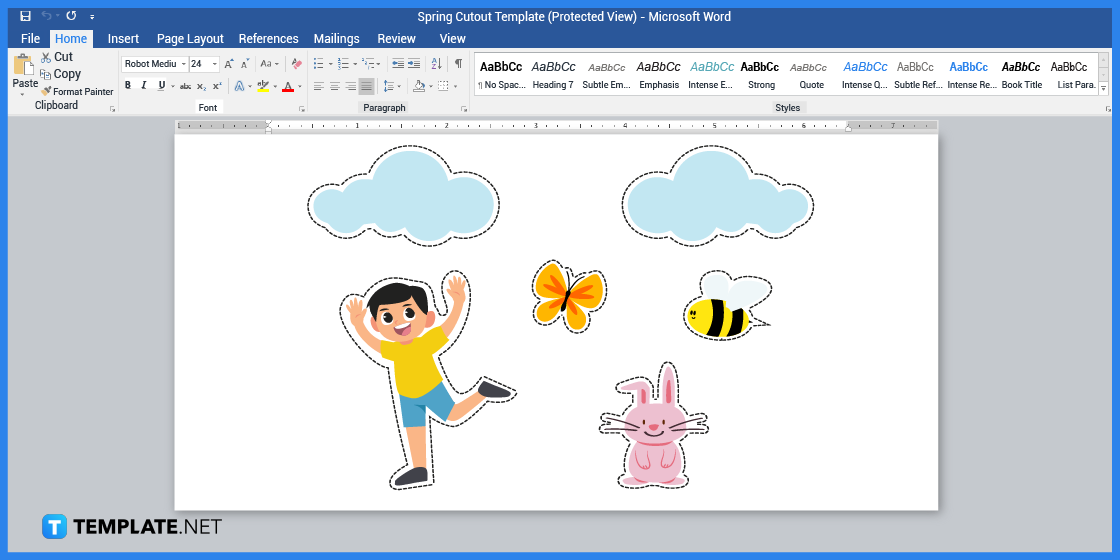 how to make spring cutout in microsoft word template example 2023 step