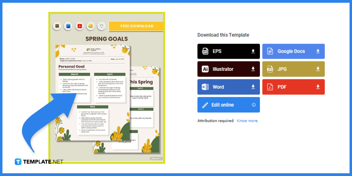 how to make spring goals in google docs template example step