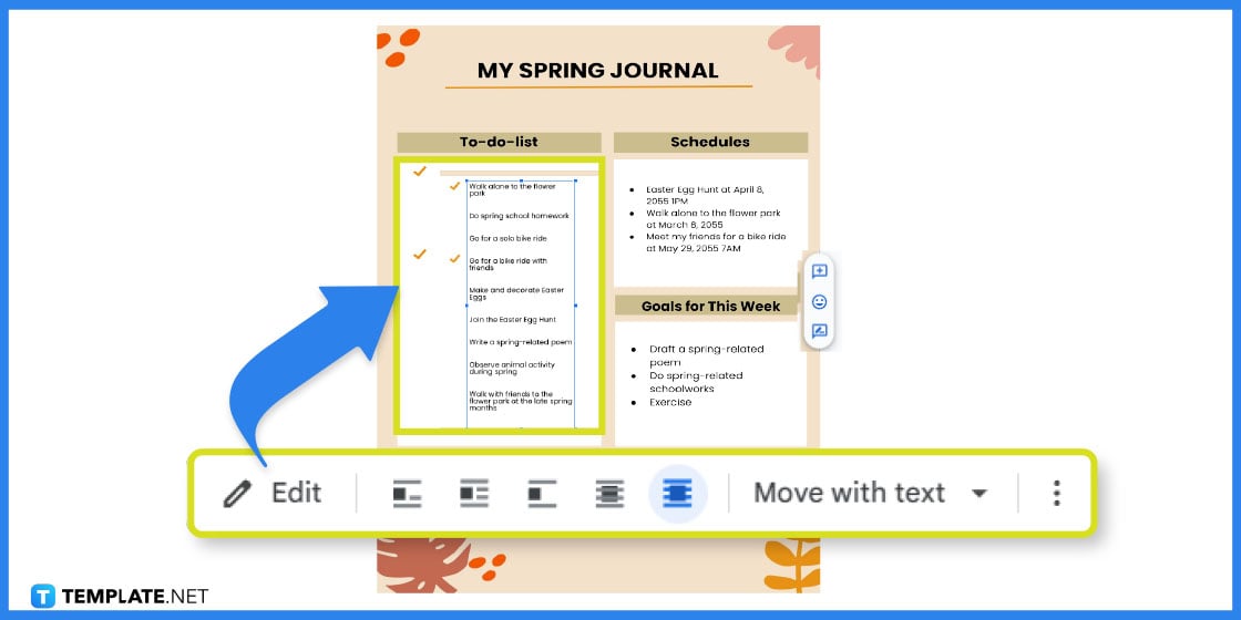 comment créer un journal de printemps dans l'exemple de modèle google docs 2023 étape