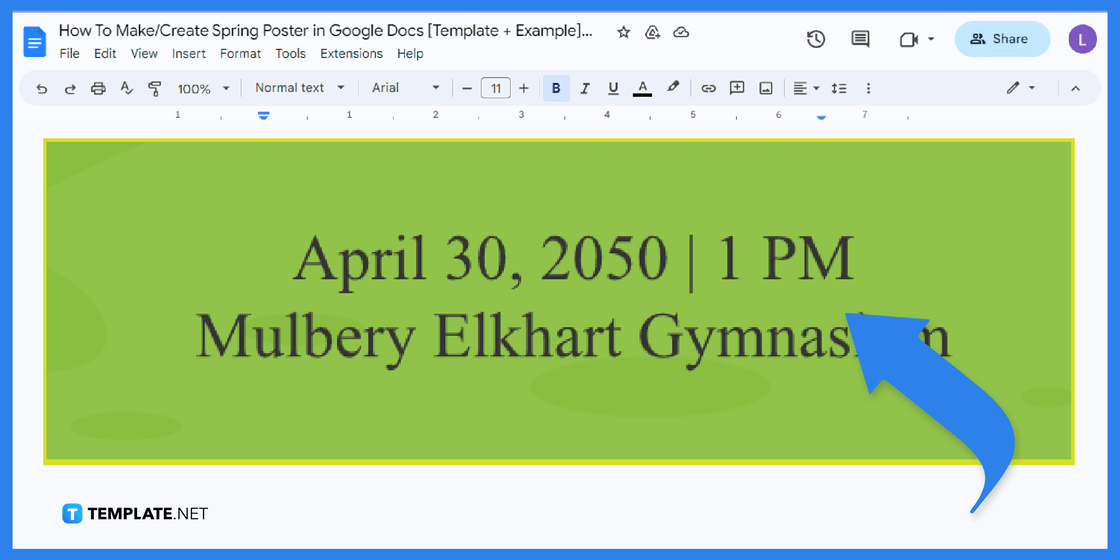 how to make spring poster in google docs template example 2023 step