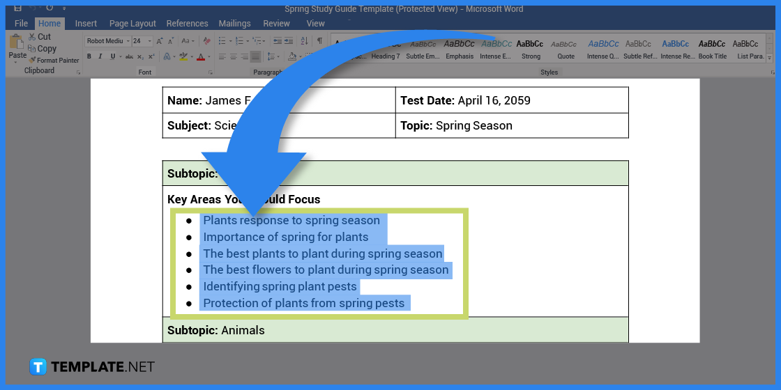 how to make spring study guide in microsoft word template example 2023 step