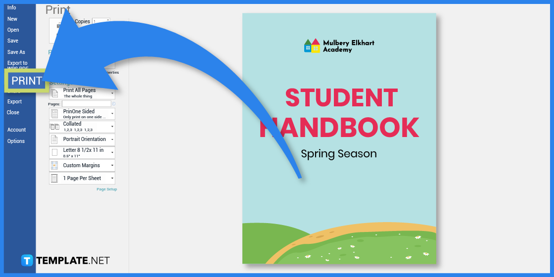 how to make a spring class handbook in microsoft word template example 2023 step