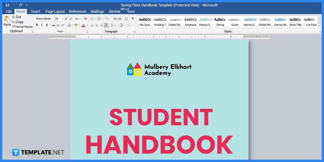 how to make a spring class handbook in microsoft word template example 2023 step