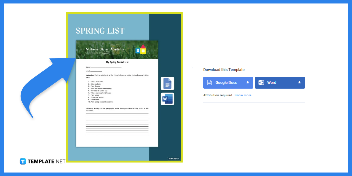 how to make a spring list in google docs template example step