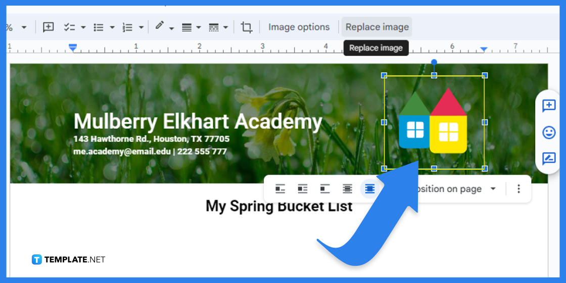 comment faire une liste de printemps dans l'étape d'exemple de modèle google docs