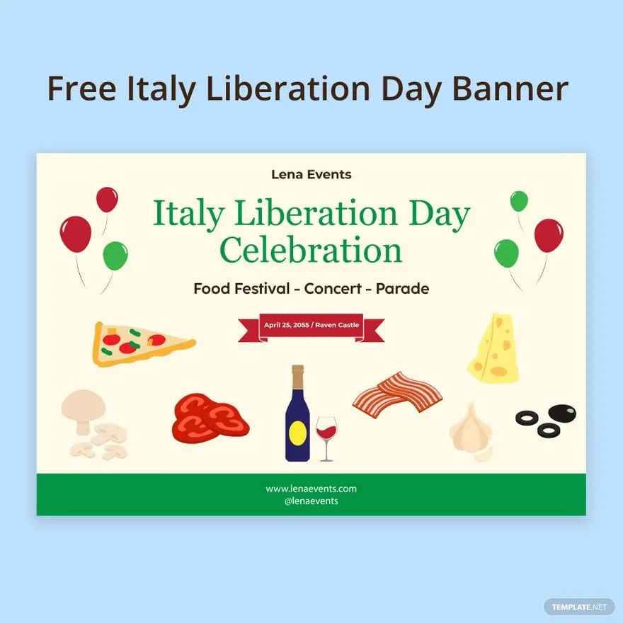 italy liberation day banner ideas examples