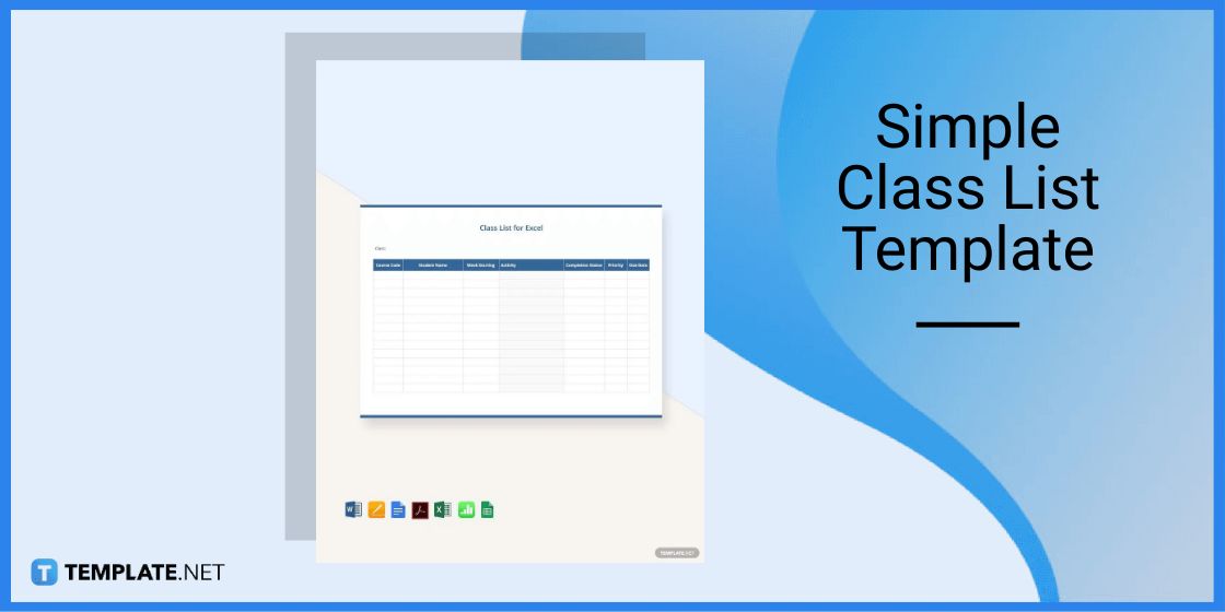 simple class list template for google sheets