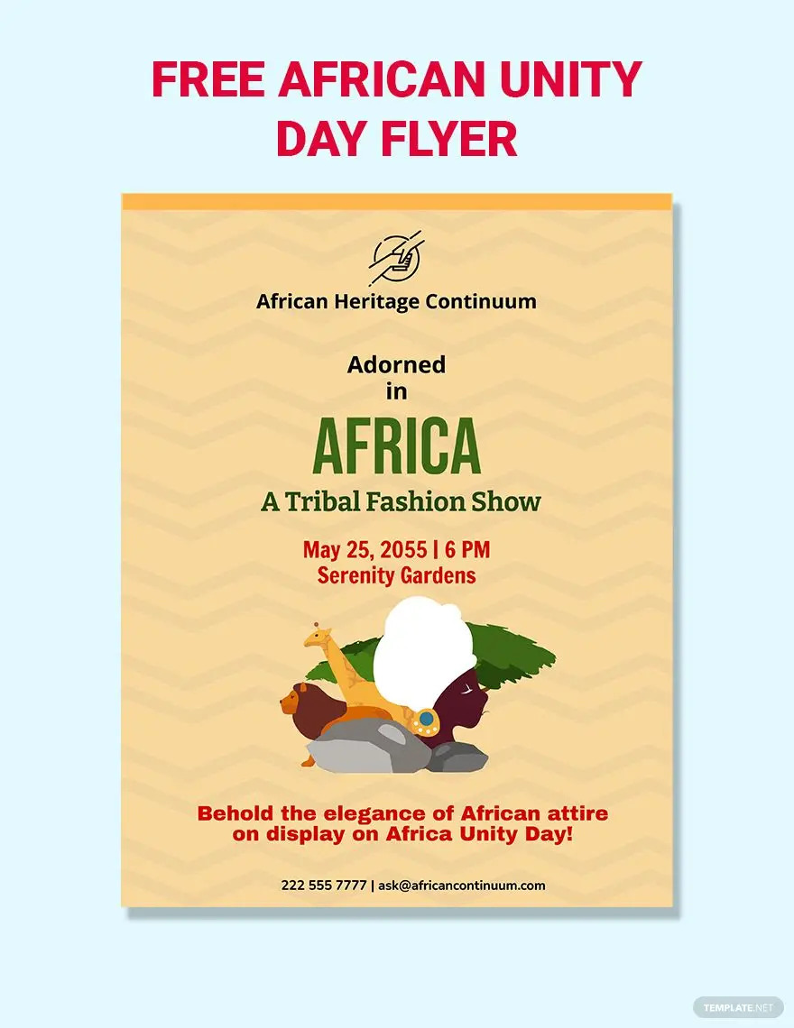 african unity day flyer ideas and examples