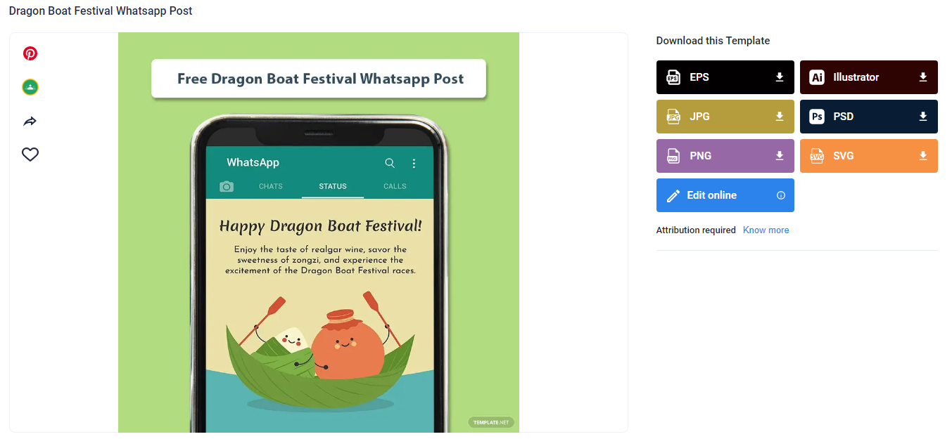 choose a dragon boat festival whatsapp post template