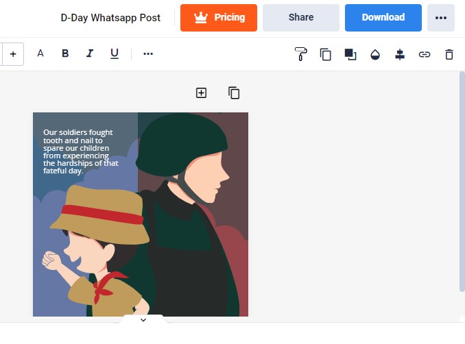 download your customized d day whatsapp post image