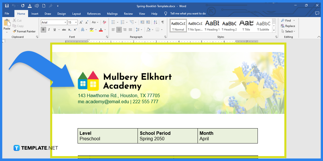 how to build spring booklist in microsoft word template example 2023 step