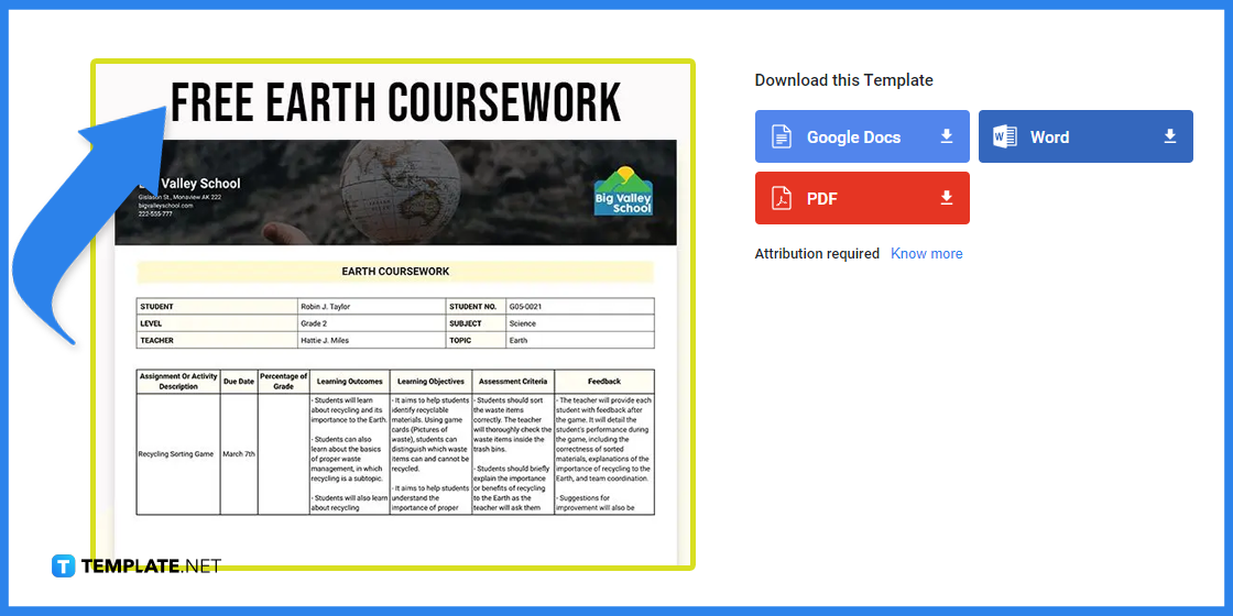 how to create earth coursework in google docs template example 2023 step