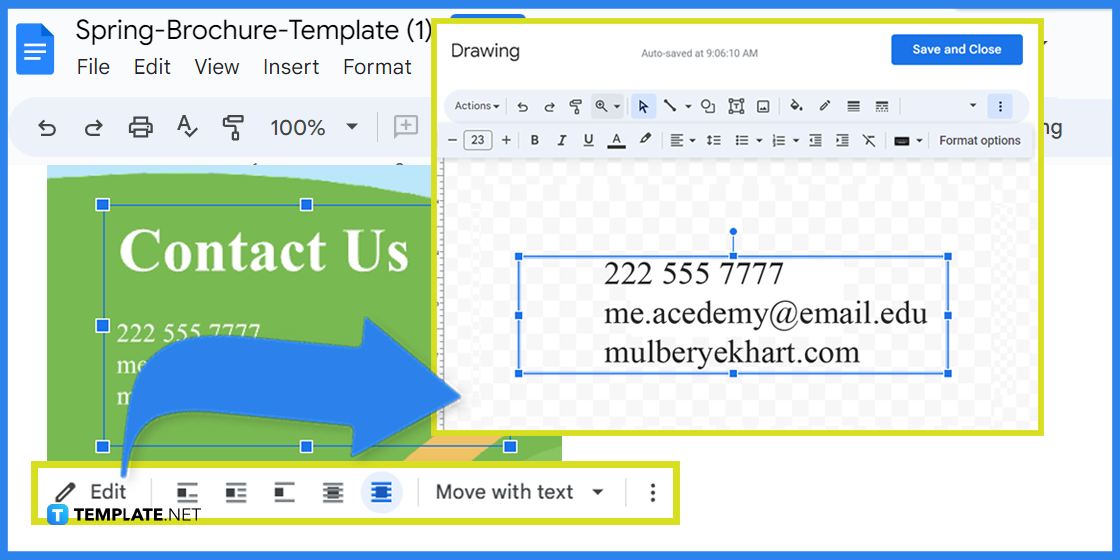 how to create spring brochure in google docs template example 2023 step