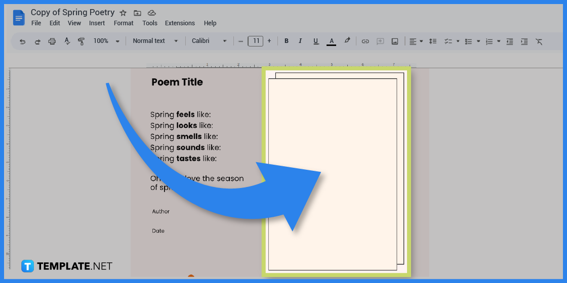 how to create spring poem in google docs template example 2023 step 10
