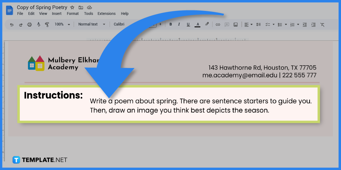 how to create spring poem in google docs template example 2023 step