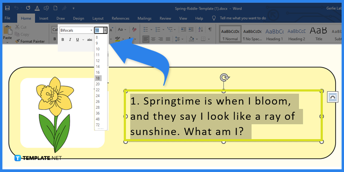how to create spring riddle in microsoft word template example 2023 step