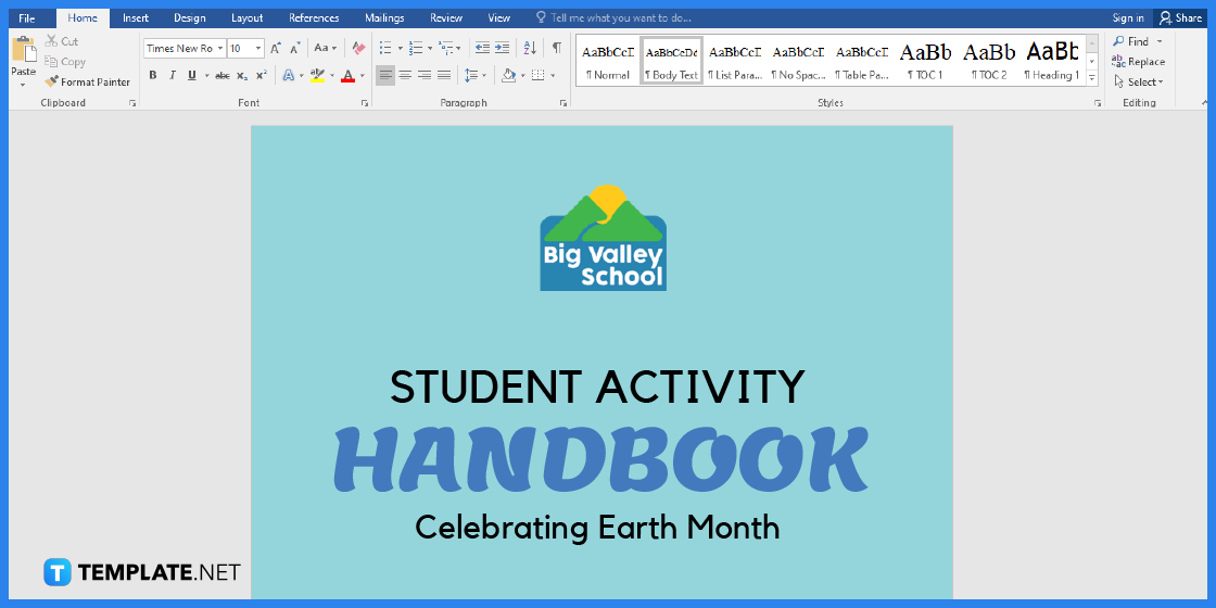 how to make earth handbook in microsoft word template example 2023 step