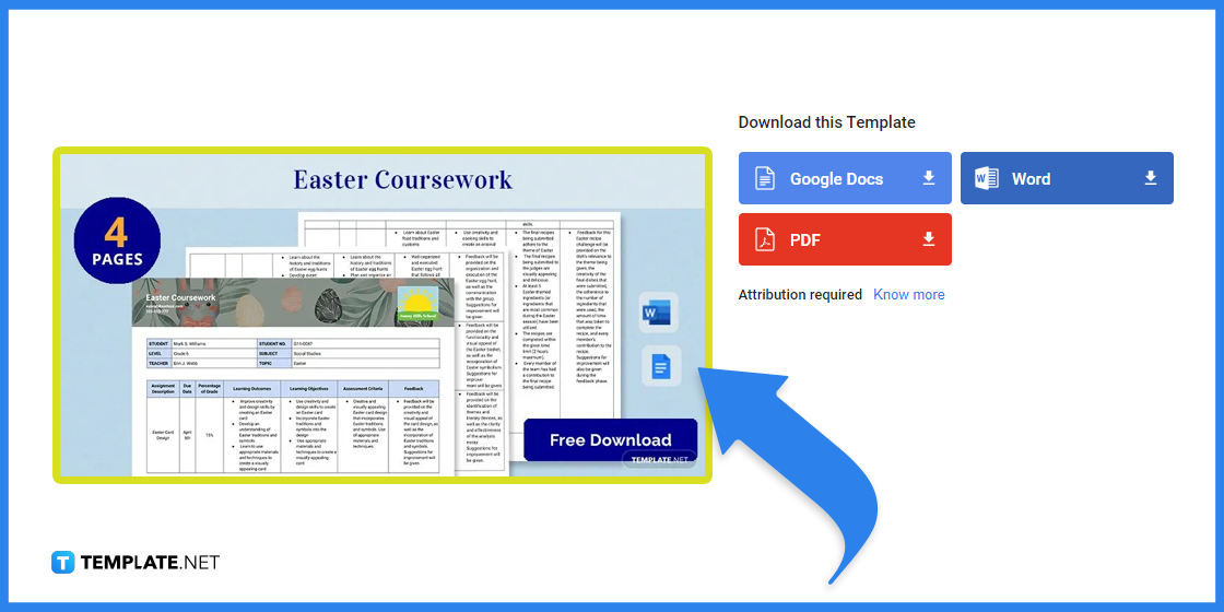 how to make easter coursework in google docs template example step