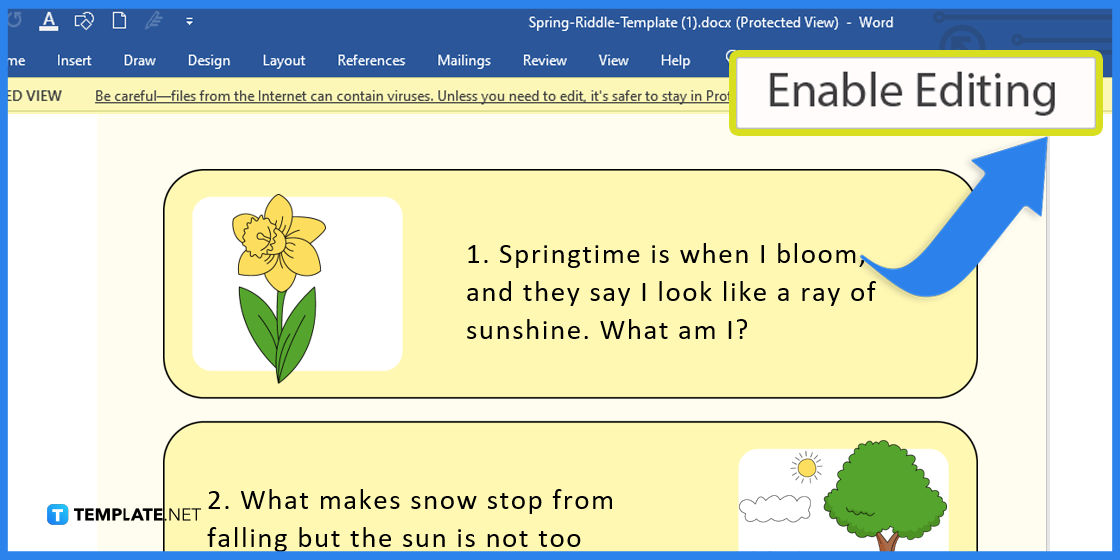 how to make spring riddle in microsoft word template example 2023 step