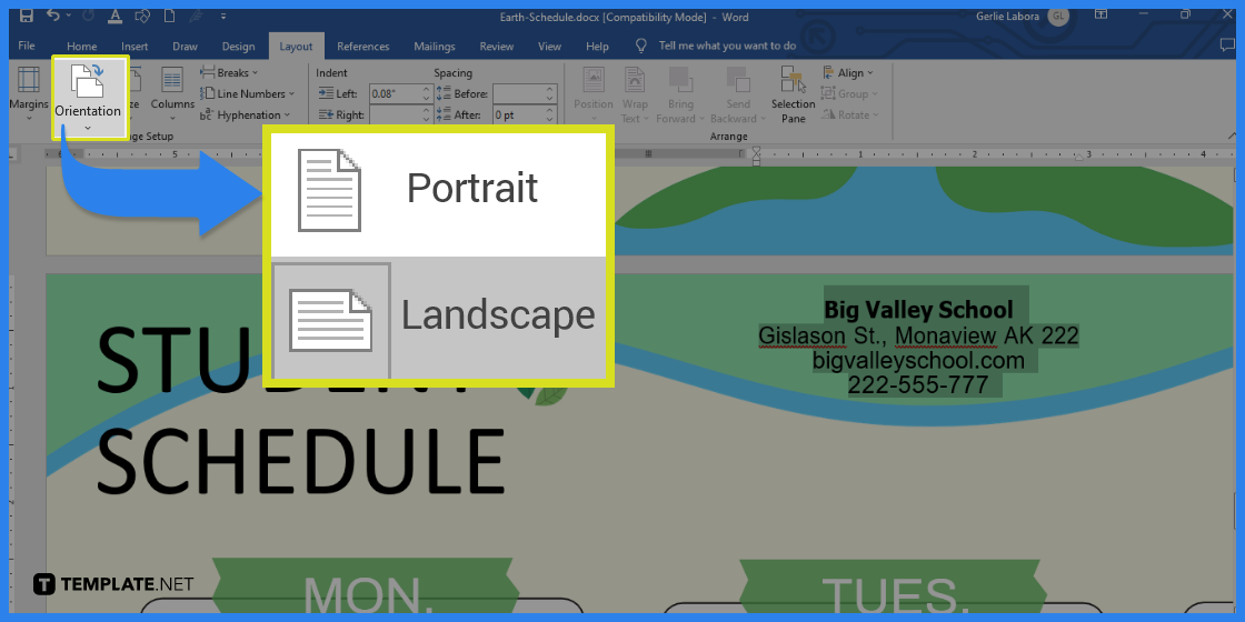 how to build earth schedule in microsoft word template example 2023 step