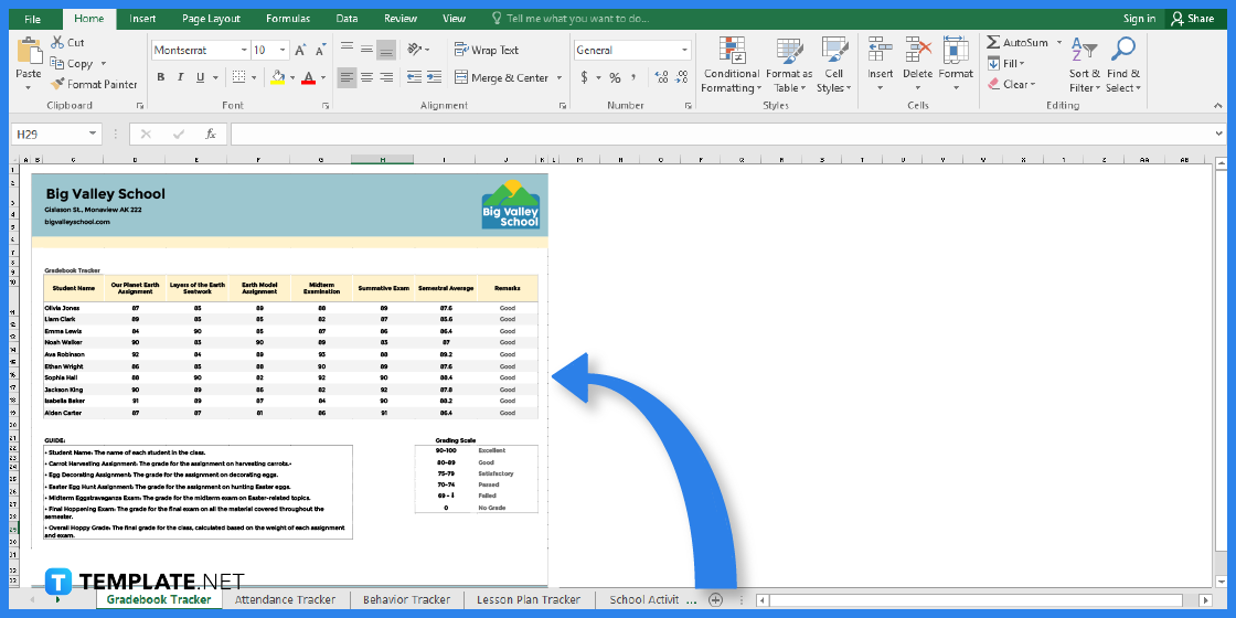 comment construire un tracker terrestre dans l'exemple de modèle Microsoft Excel 2023 étape